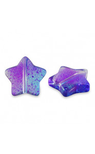 Glass bead 13mm Star - Purple